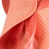 Coral fascinator with bow by Fillies Collection - Image 6