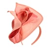 Coral fascinator with bow by Fillies Collection - Image 5