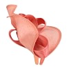 Coral fascinator with bow by Fillies Collection - Image 4