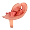 Coral fascinator with bow by Fillies Collection - Image 3