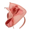 Coral fascinator with bow by Fillies Collection - Image 2