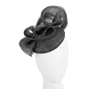 Black pillbox racing fascinator with wave by Fillies Collection