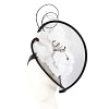 Bespoke black & white heart fascinator by Fillies Collection