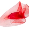 Red custom made Mother of the Bride cocktail hat - Image 3