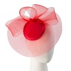 Red custom made Mother of the Bride cocktail hat