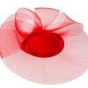 Red custom made Mother of the Bride cocktail hat - Image 2