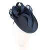 Bespoke navy winter plate fascinator with bow by Fillies Collection