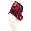 Bespoke burgundy pillbox with bow by Fillies Collection