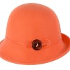 Orange ladies winter felt cloche hat by Max Alexander - Image 4