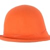 Orange ladies winter felt cloche hat by Max Alexander - Image 3