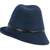 Navy ladies felt fedora hat by Max Alexander - Image 6