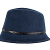 Navy ladies felt fedora hat by Max Alexander - Image 3
