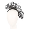 Bespoke black racing fascinator by Fillies Collection
