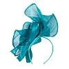 Aqua sculptured silk abaca fascinator by Fillies Collection - Image 4