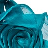 Aqua sculptured silk abaca fascinator by Fillies Collection - Image 3