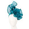 Aqua sculptured silk abaca fascinator by Fillies Collection