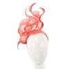 Bespoke large coral racing fascinator by Fillies Collection