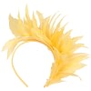 Yellow feather bunch fascinator by Max Alexander - Image 4
