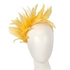 Yellow feather bunch fascinator by Max Alexander