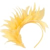 Yellow feather bunch fascinator by Max Alexander - Image 2