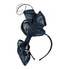 Twisted navy racing fascinator by Fillies Collection - Image 2