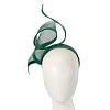Twisted dark green racing fascinator by Fillies Collection