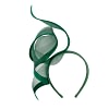 Twisted dark green racing fascinator by Fillies Collection - Image 2