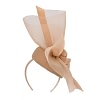Bespoke beige winter racing fascinator by Fillies Collection - Image 6