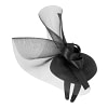 Bespoke black winter racing fascinator by Fillies Collection - Image 4