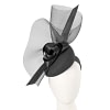 Bespoke black winter racing fascinator by Fillies Collection