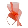 Bespoke orange winter racing fascinator by Fillies Collection - Image 6