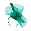 Bespoke teal winter racing fascinator by Fillies Collection - Image 6