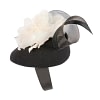 Bespoke black & cream winter racing pillbox fascinator - Image 3