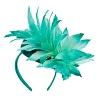 Teal winter feather fascinator by Fillies Collection - Image 6
