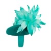 Teal winter feather fascinator by Fillies Collection - Image 3