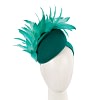 Teal winter feather fascinator by Fillies Collection
