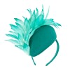 Teal winter feather fascinator by Fillies Collection - Image 2