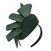 Green winter racing pillbox fascinator by Fillies Collection - Image 2