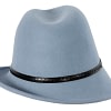 Light blue ladies felt fedora hat by Max Alexander - Image 6
