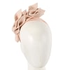 Nude felt winter flower fascinator by Max Alexander