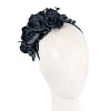 Navy orchid flower headband by Max Alexander