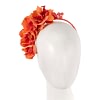 Orange orchid flower headband by Max Alexander