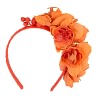 Orange orchid flower headband by Max Alexander - Image 4