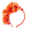 Orange orchid flower headband by Max Alexander - Image 2