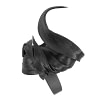 Bespoke black racing fascinator by Fillies Collection - Image 3