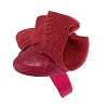 Burgundy racing pillbox fascinator by Fillies Collection - Image 3