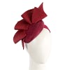 Burgundy racing pillbox fascinator by Fillies Collection