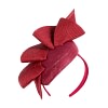 Burgundy racing pillbox fascinator by Fillies Collection - Image 2