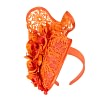 Orange lace pillbox fascinator by Fillies Collection - Image 3