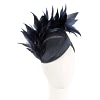 Navy feather fascinator by Fillies Collection